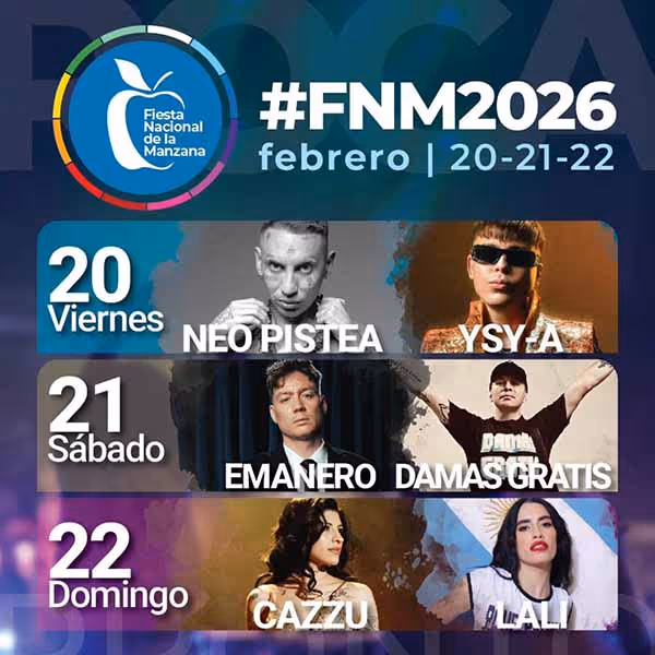 Flyer de Fiesta Nacional de la Manzana
