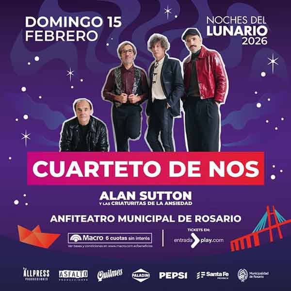 Flyer de Cuarteto de Nos