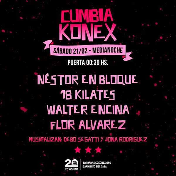 Flyer de Cumbia Konex