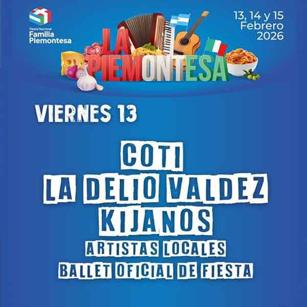 Flyer de Fiesta Nacional Familia Piemontesa