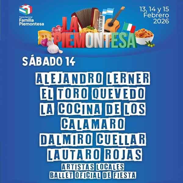Flyer de Fiesta Nacional Familia Piemontesa