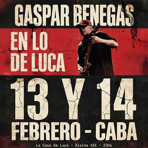 Flyer de Gaspar Benegas