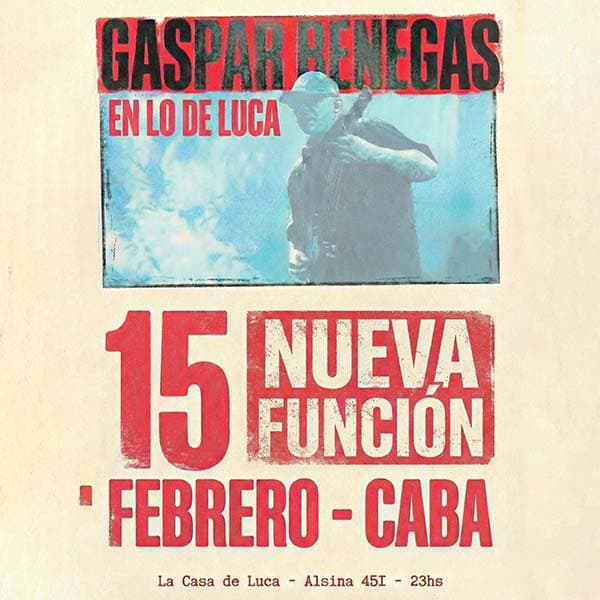 Flyer de Gaspar Benegas
