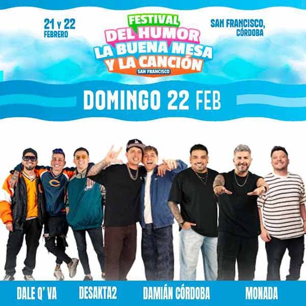 Flyer de Festival del Humor, La Buena Mesa y La Canción