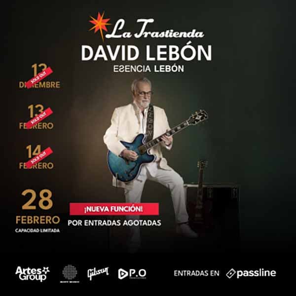 Flyer de David Lebón
