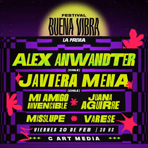 Flyer de Previa Festival Buena Vibra