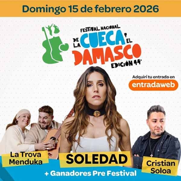 Flyer de Festival Nacional de la Cueca y el Damasco