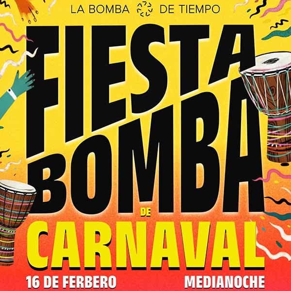 Flyer de Fiesta Bomba de Carnaval