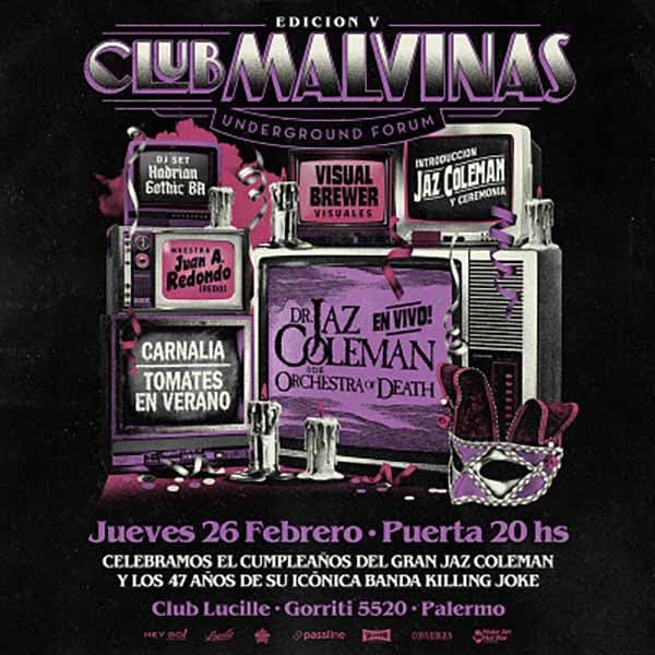 Flyer de Jaz Coleman & The Orchestra Of Death