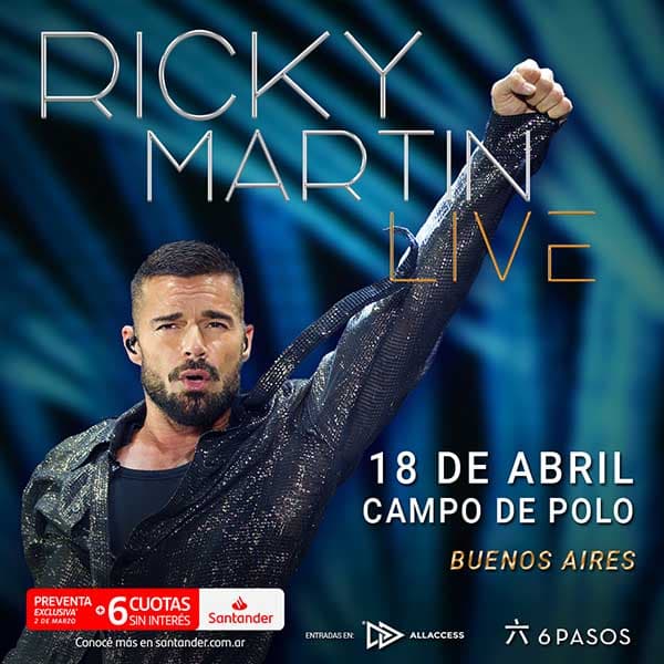 Flyer de Ricky Martin