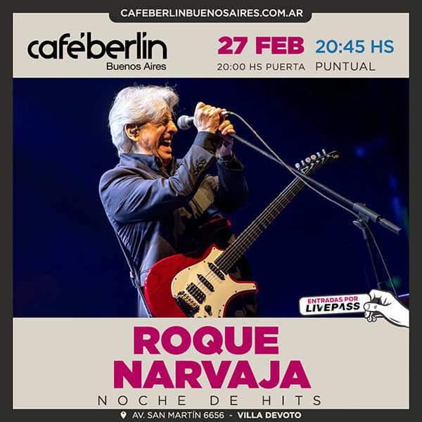 Flyer de Roque Narvaja
