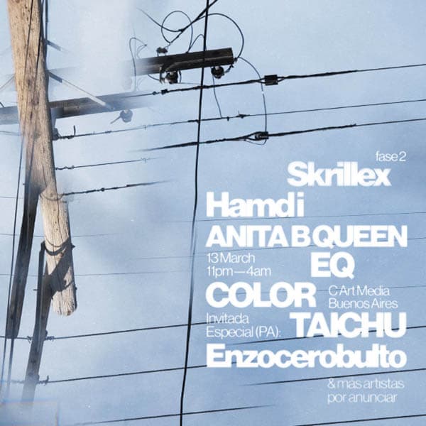 Flyer de Skrillex, Hamdi, Anita B Queen, EQ, Color