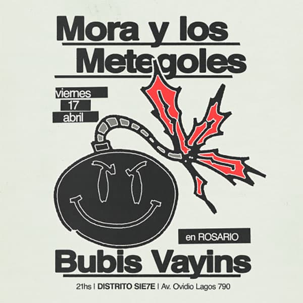 Flyer de Mora y Los Metegoles