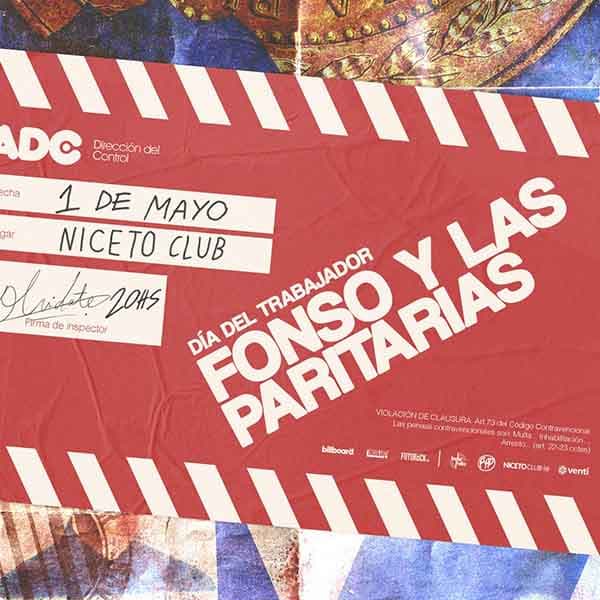 Flyer de Fonso y Las Paritarias