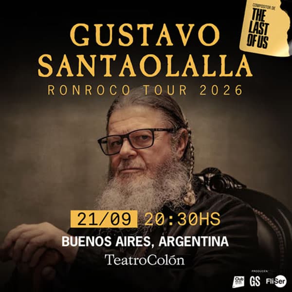 Flyer de Gustavo Santaolalla