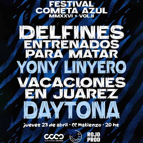 Flyer de Festival Cometa Azul