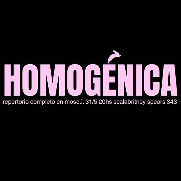 Flyer de Homogénica