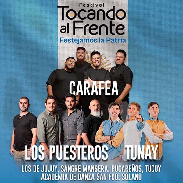 Flyer de Festival Tocando Al Frente