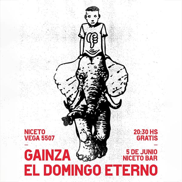 Flyer de Gainza, El Domingo Eterno