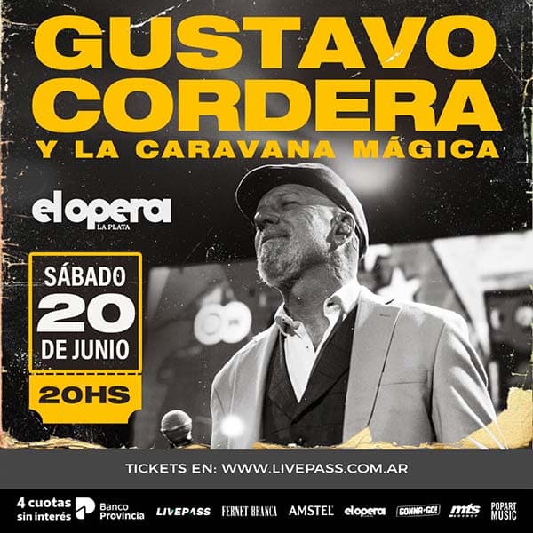 Flyer de Gustavo Cordera