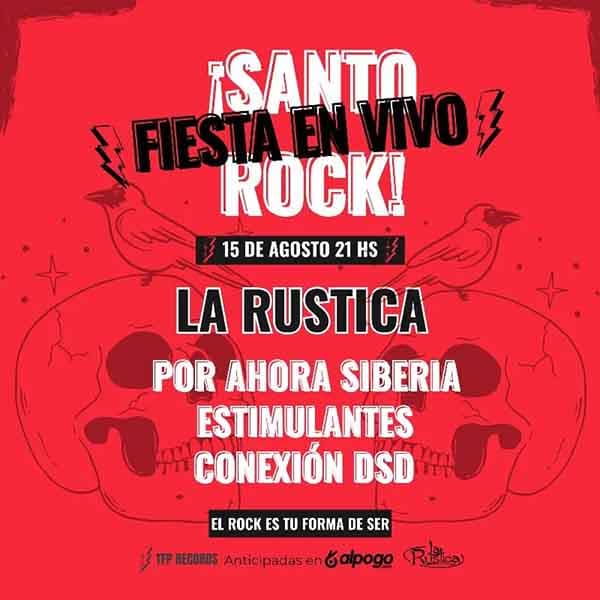 Flyer de Santo Rock