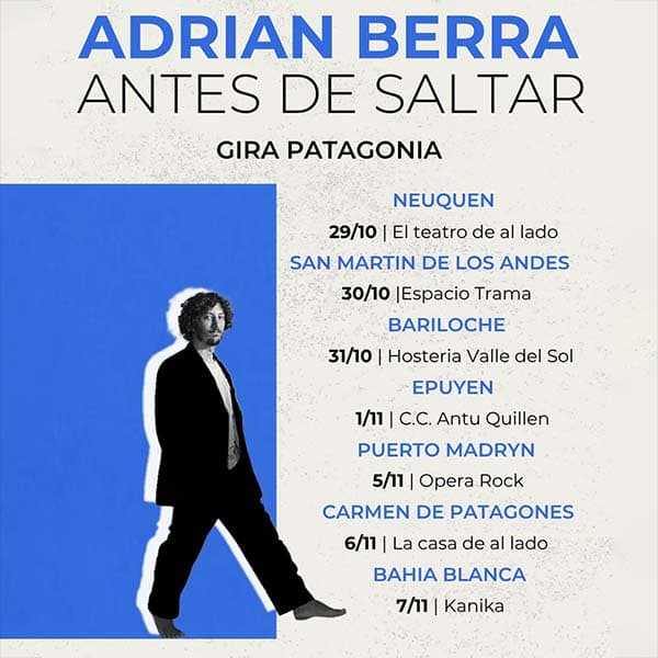 Flyer de Adrián Berra