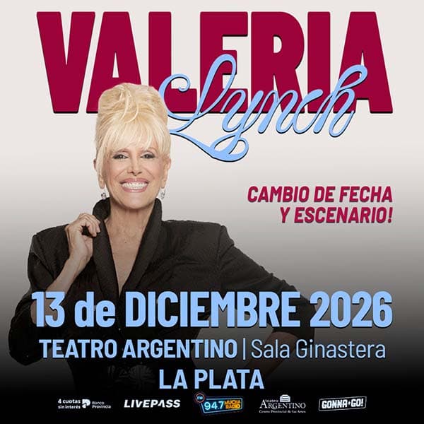 Flyer de Valeria Lynch