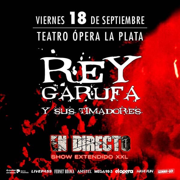 Flyer de Rey Garufa y sus Timadores