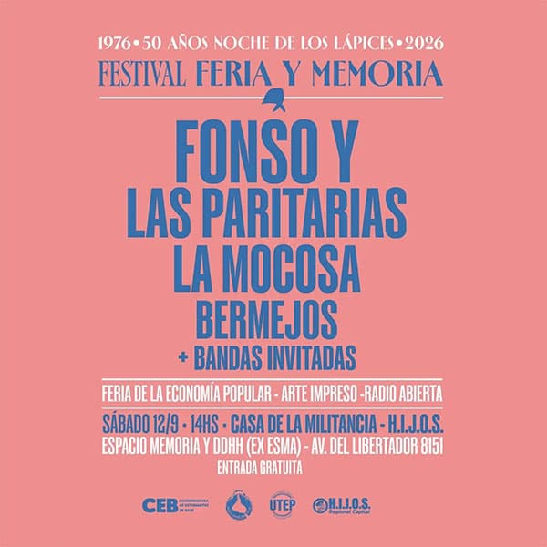 Flyer de Festival Feria y Memoria