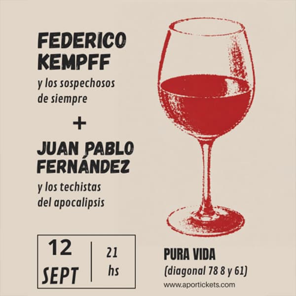Flyer de Federico Kempff, Juan Pablo Fernández