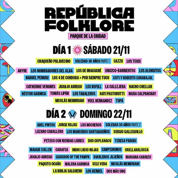 Flyer de Festival República Folklore