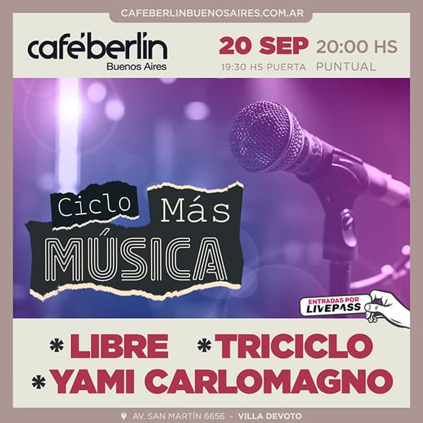 Flyer de Libre, Triciclo, Yami Carlomagno