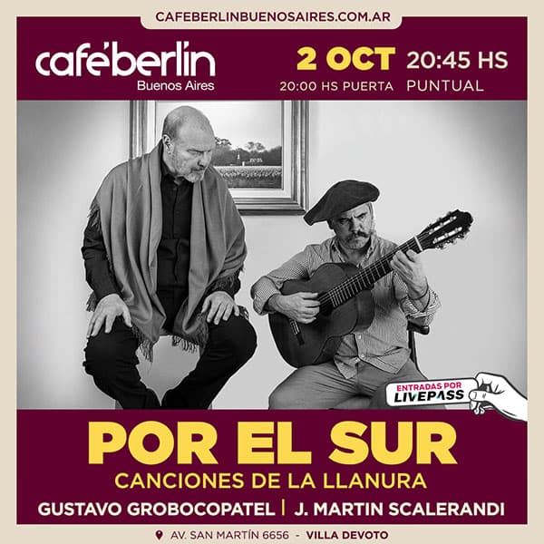 Flyer de Por el Sur