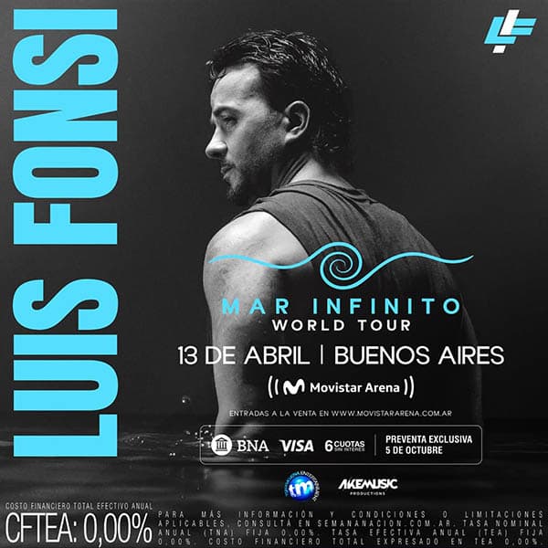 Flyer de Luis Fonsi