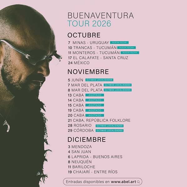Flyer de Abel Pintos
