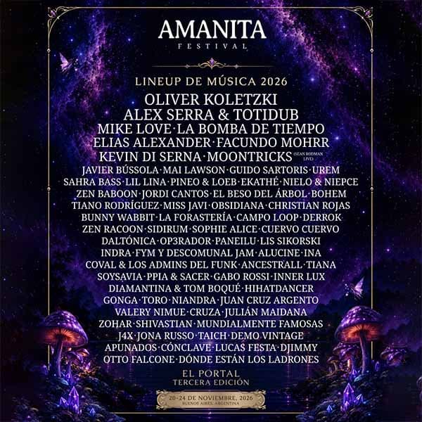 Flyer de Festival Amanita
