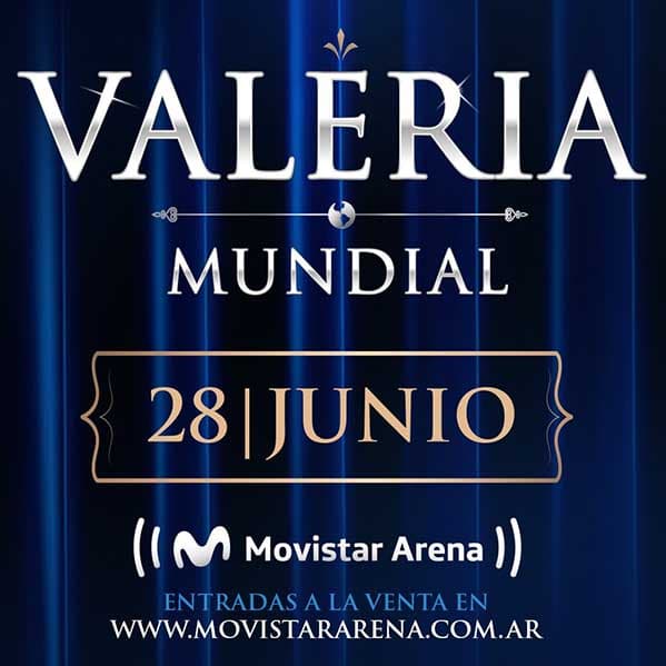 Flyer de Valeria Lynch