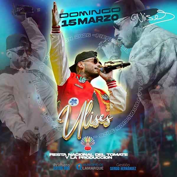 Flyer de Fiesta del Tomate y la Producción
